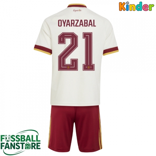 Spanien Mikel Oyarzabal #21 Replik Auswärtstrikot Kinder WM 2026 Kurzarm (+ Kurze Hosen)